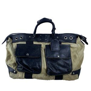 Will Leather Goods Duffle Bag Canvas Leather Travel Carry On Weekender